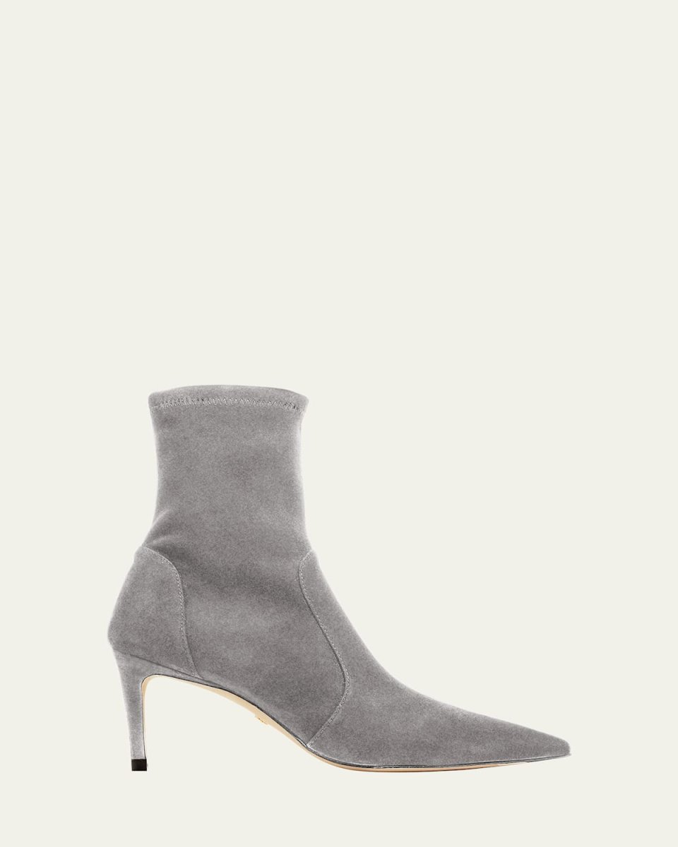 Stuart Stretch Suede Stiletto Booties
